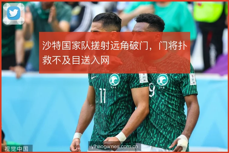 沙特国家队搓射远角破门，门将扑救不及目送入网